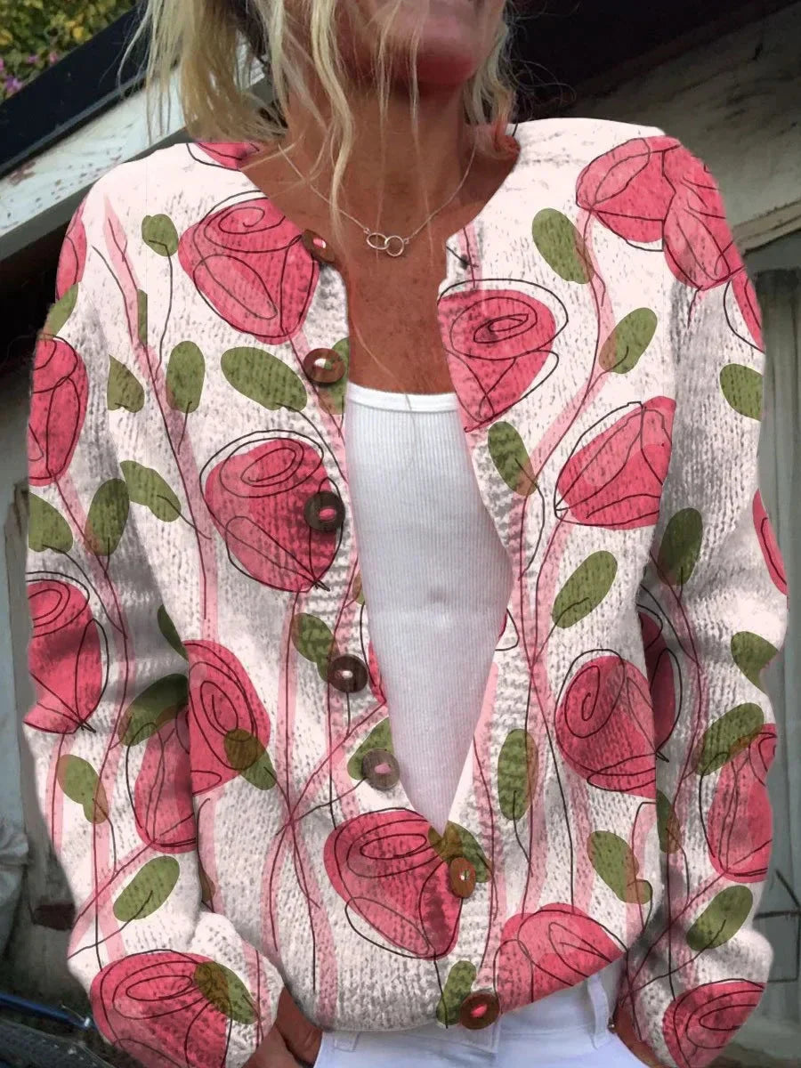 Mira™ – elegant kofta med blommönster