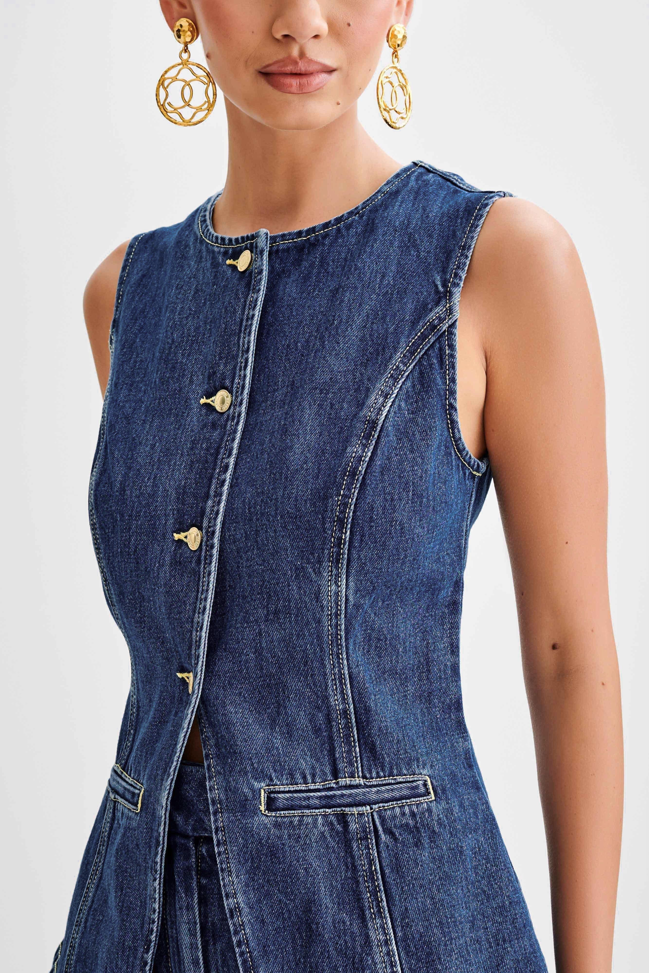 Mira™ | Trendigt denimset med knappar