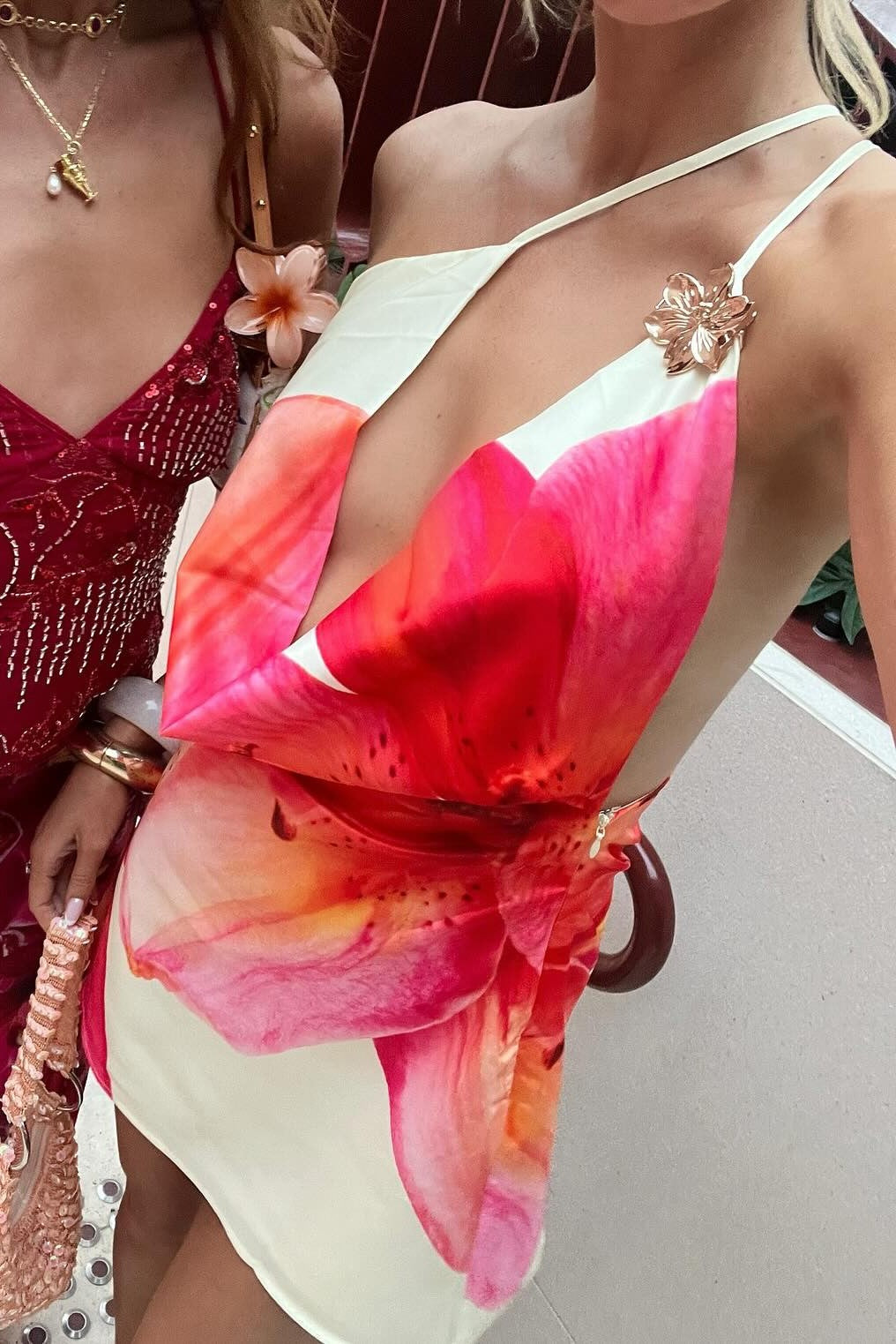 Mira™ - Blommig Klänning Rosa Arizona