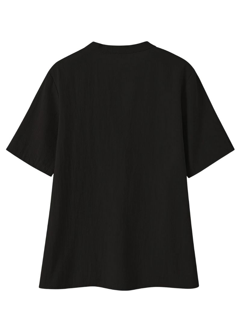 Mira™ - Elegant V-ringad Blus med Knäppning