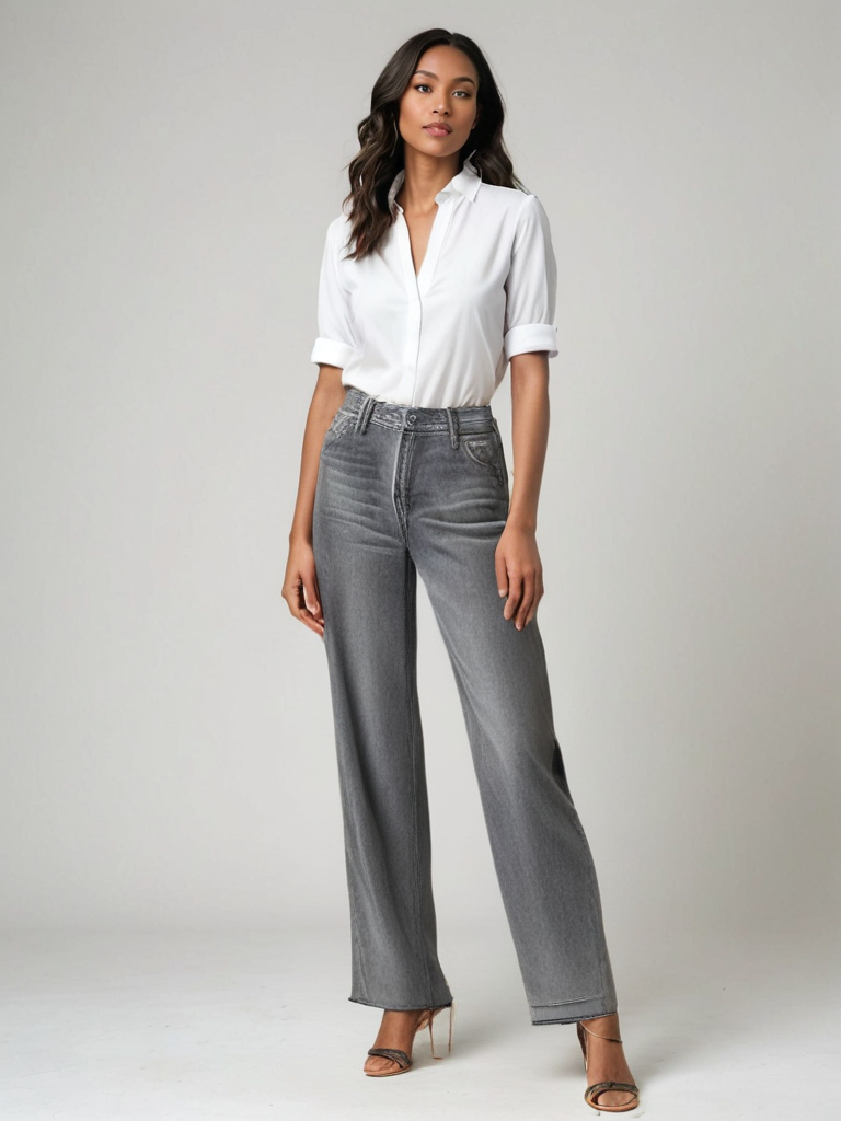 Mira™ | Grå Utställd Jeans