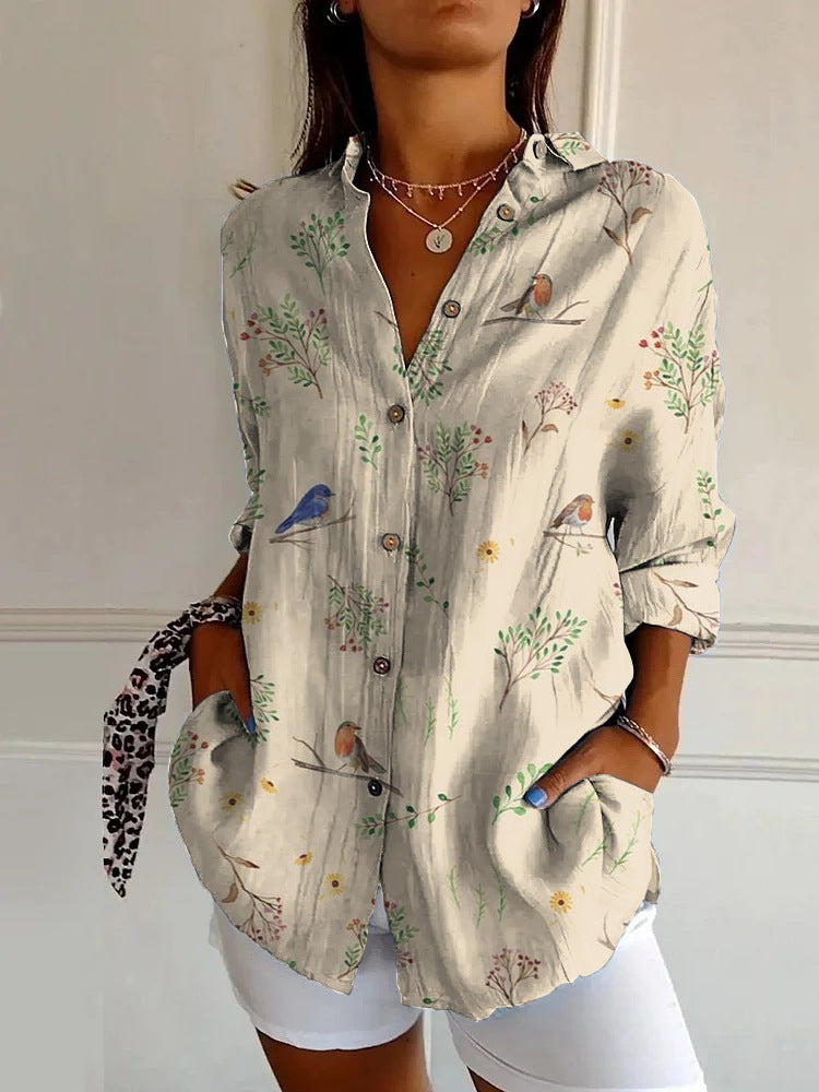 Mira™ - Blus med blommönster