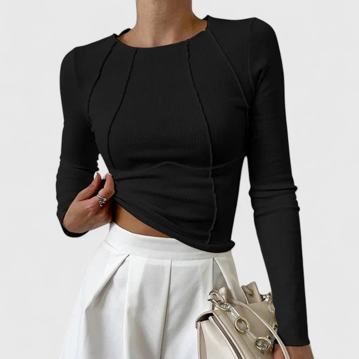 Mira™ - Elegant topp med långa ärmar