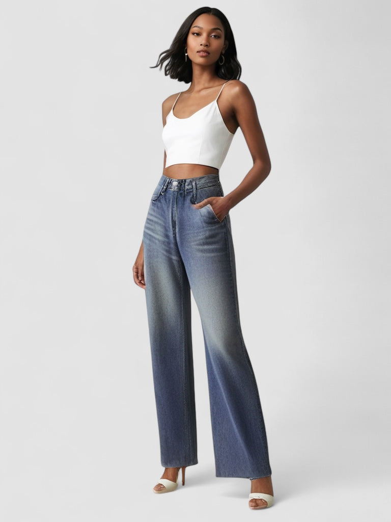 Mira™ | Jean Large Effet Usé