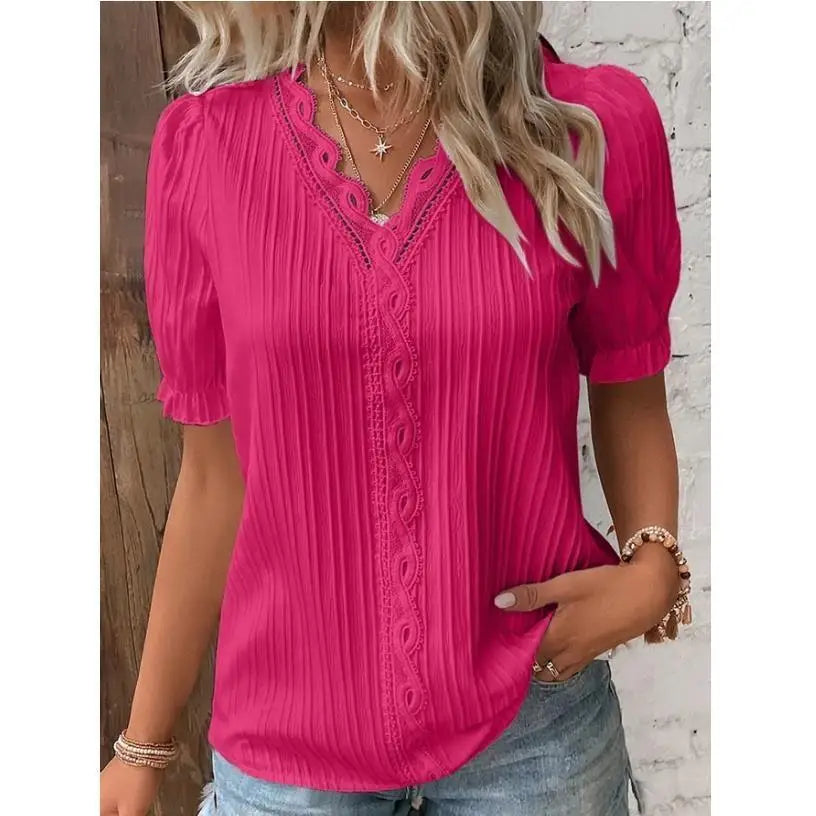 Mira™ | Mira – Feminin topp med spetsdetaljer