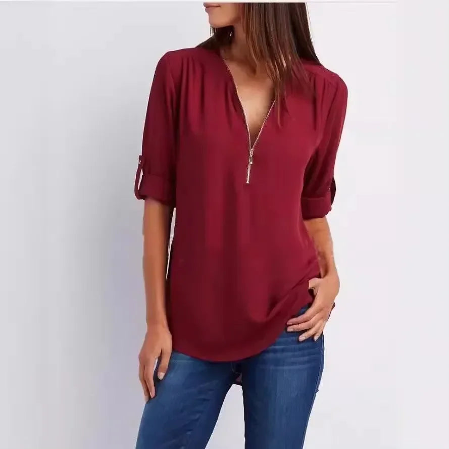 Mira™ | Ronja – Elegant topp med dragkedja