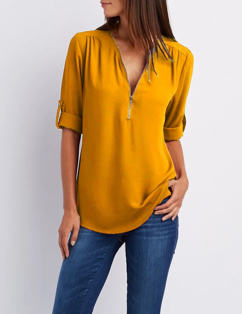 Mira™ | Ronja – Elegant topp med dragkedja