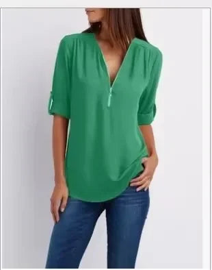 Mira™ | Ronja – Elegant topp med dragkedja