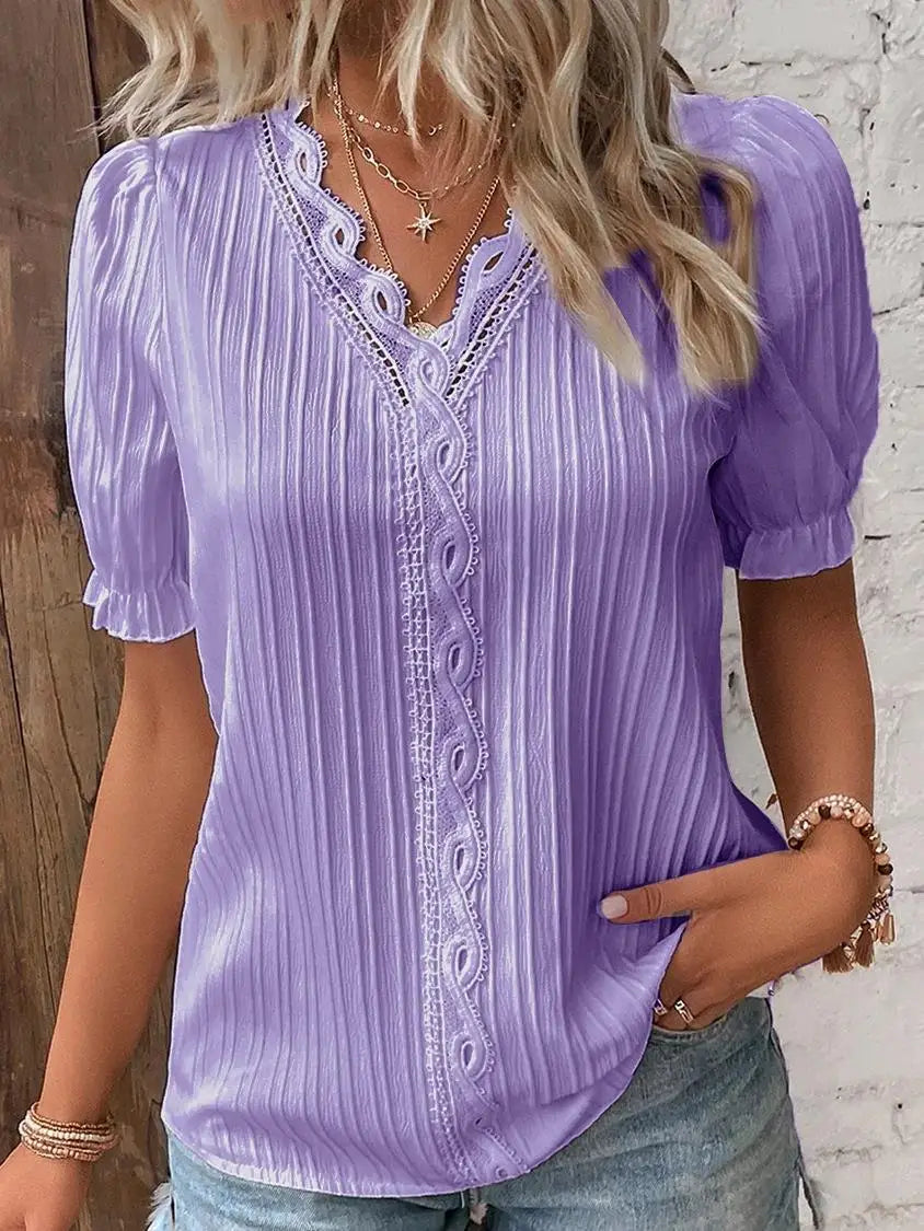 Mira™ | Mira – Feminin topp med spetsdetaljer