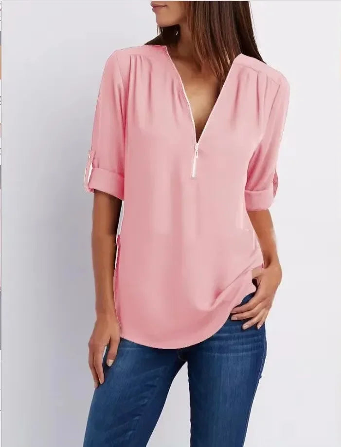 Mira™ | Ronja – Elegant topp med dragkedja