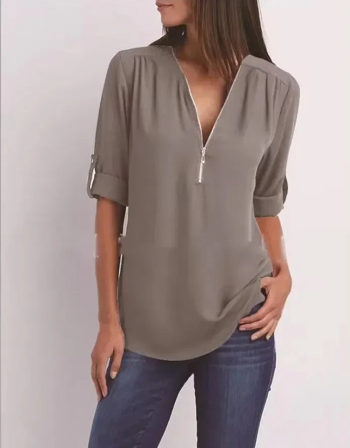 Mira™ | Ronja – Elegant topp med dragkedja