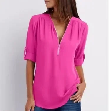 Mira™ | Ronja – Elegant topp med dragkedja