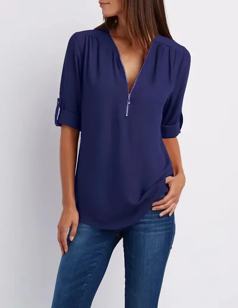 Mira™ | Ronja – Elegant topp med dragkedja