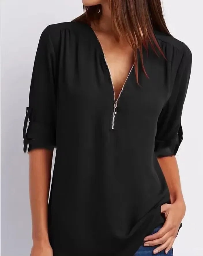 Mira™ | Ronja – Elegant topp med dragkedja