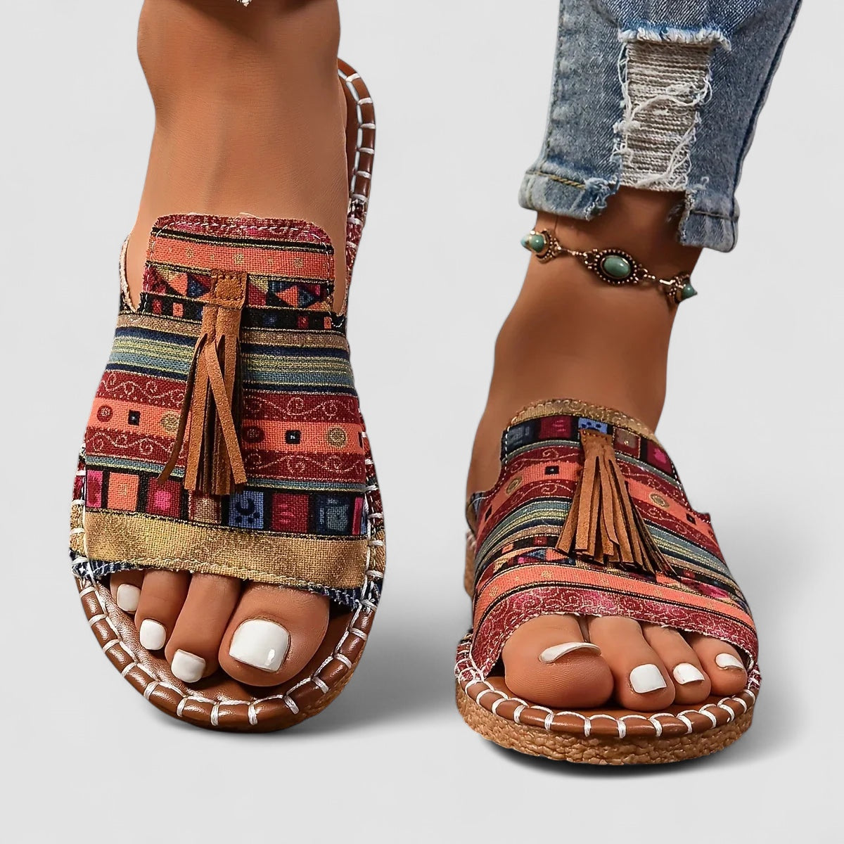 Mira™ | Leena - Bekväma och Platta Ortopediska Sandaler