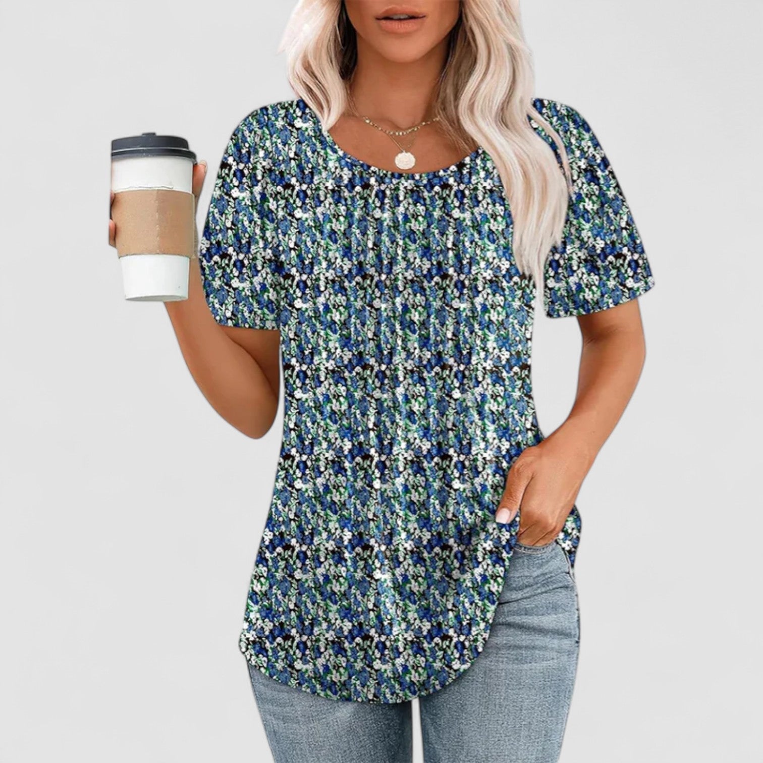 Mira™ | Linna – Långärmad blus i mjuk viskos