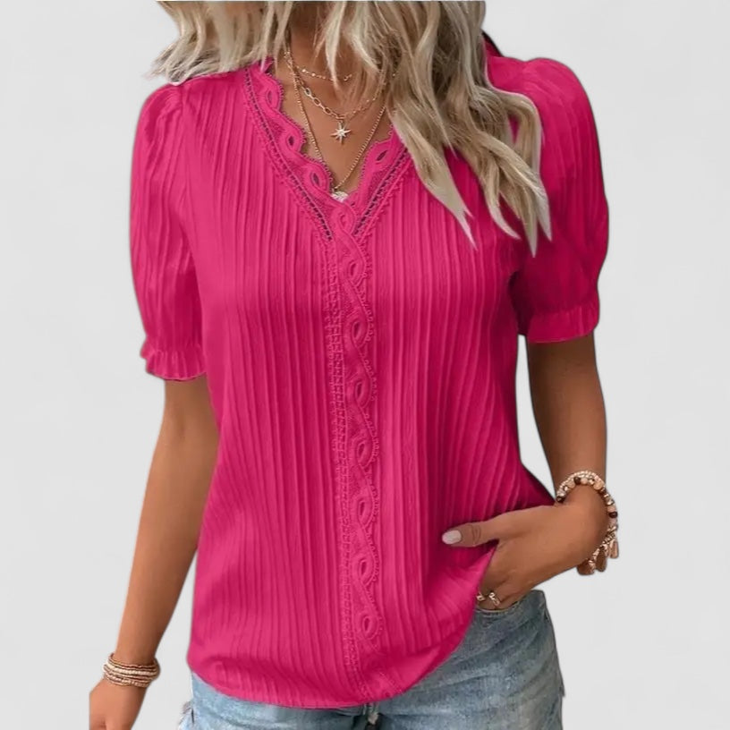 Mira™ | Mira – Feminin topp med spetsdetaljer